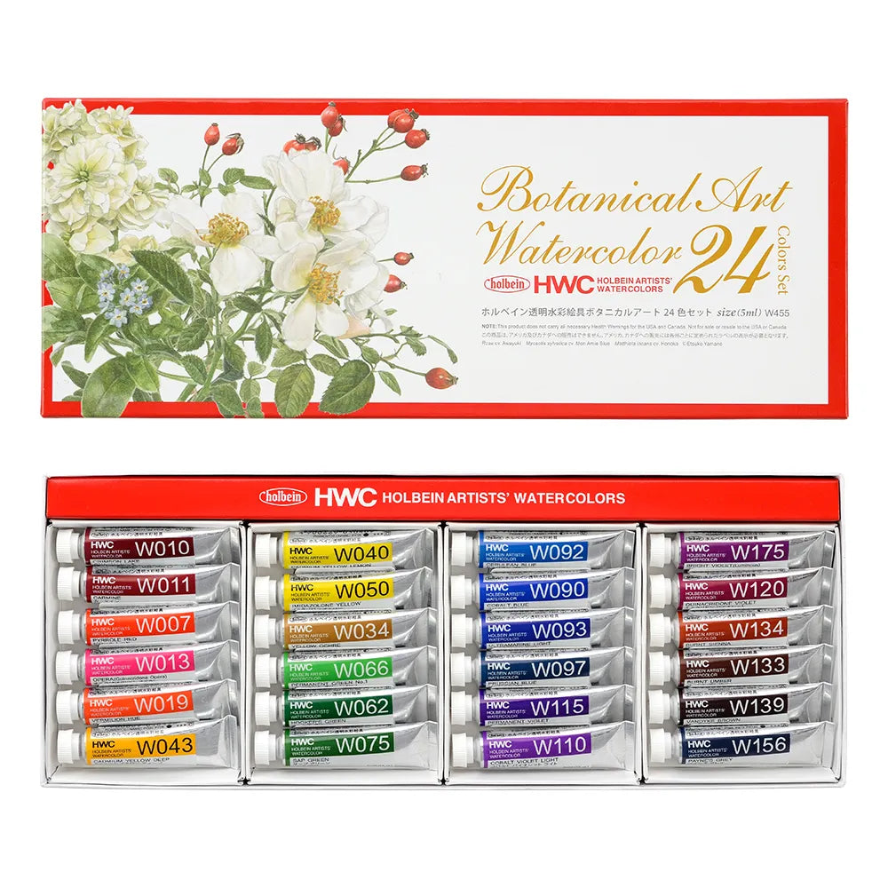 Holbein Botanical Watercolour Set - 24 x 5ml
