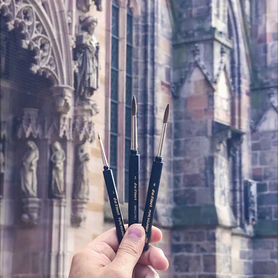 Da Vinci Maestro Kolinsky Red Sable Travel Brush