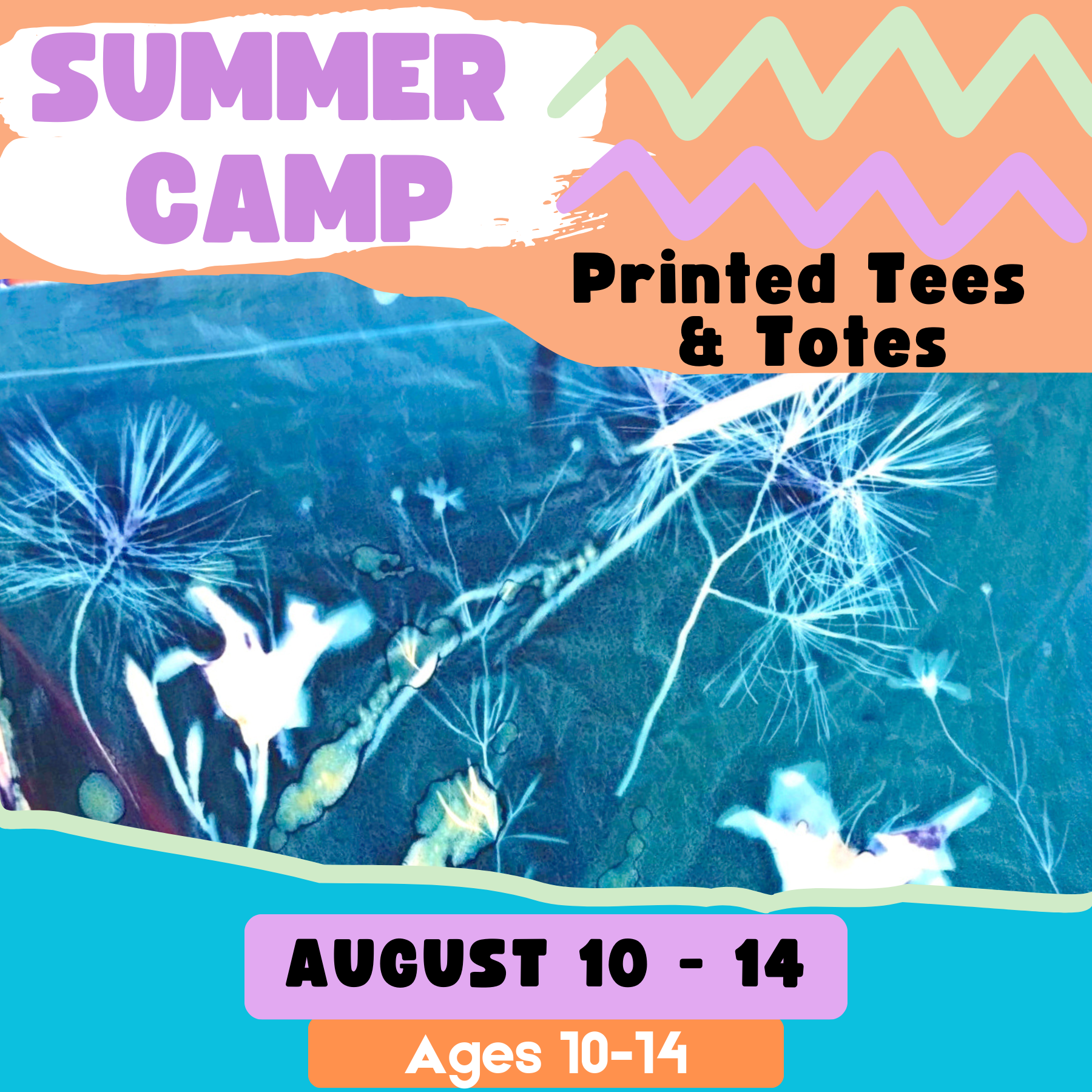 Summer Art Camp: Printed Tees and Totes (Ages 10-14)