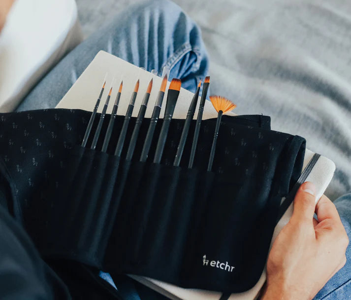 etchr Roll up Brush Pouch