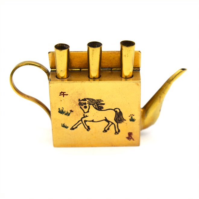 Copper Brush Holder Water Can