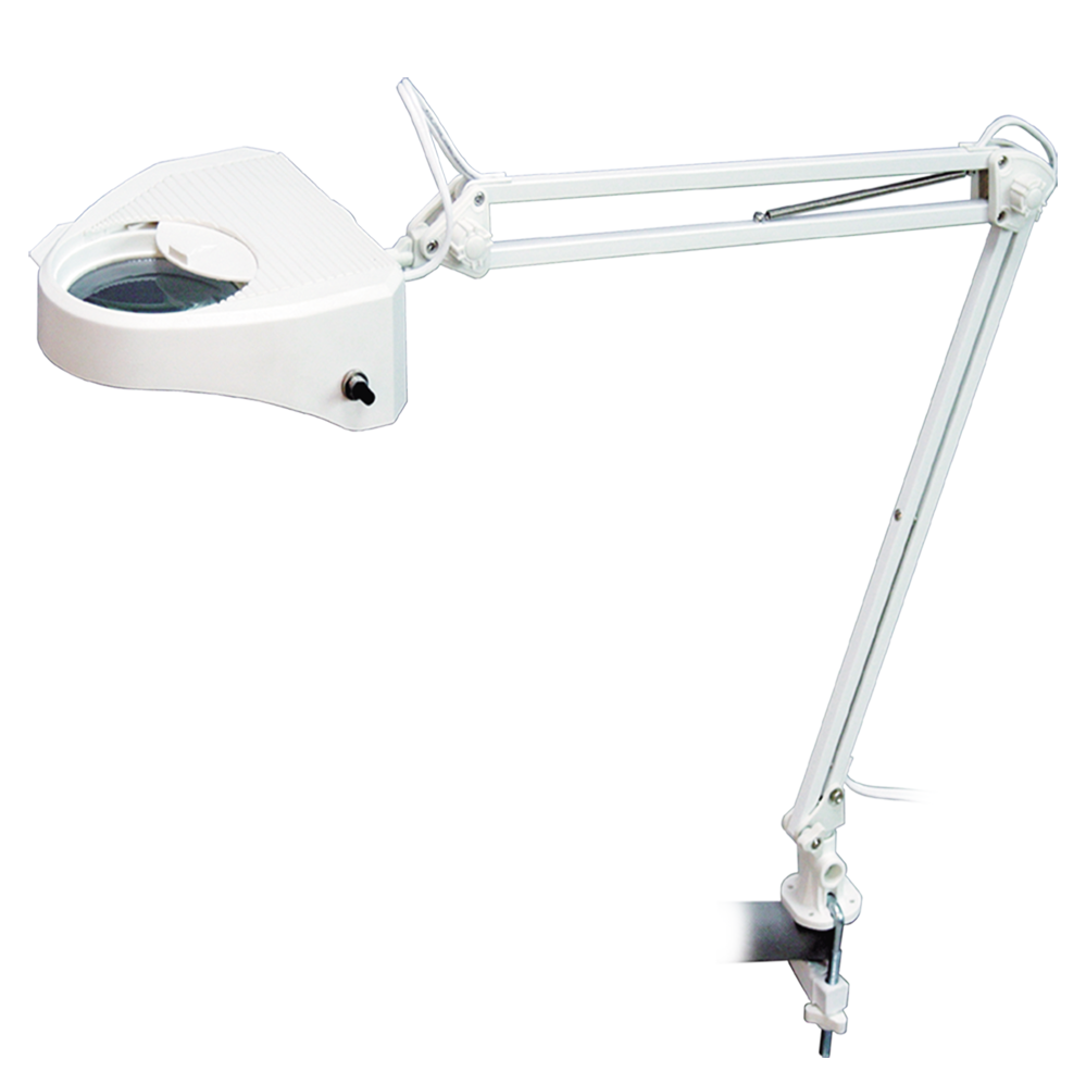 Swing Arm Magnifier Lamp - Clamp-On Style