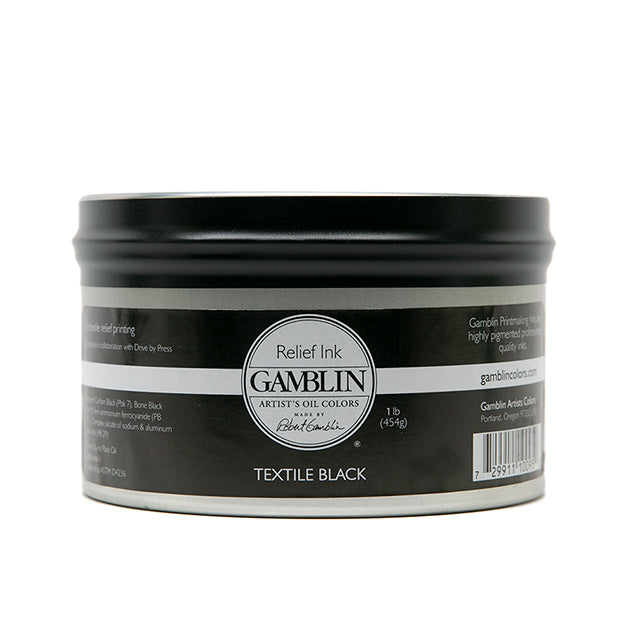 Gamblin Textile Black Relief Ink