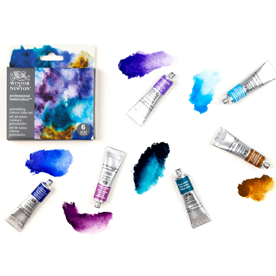 Winsor Newton Professional Watercolour Granulating 6x5ml Tube Set