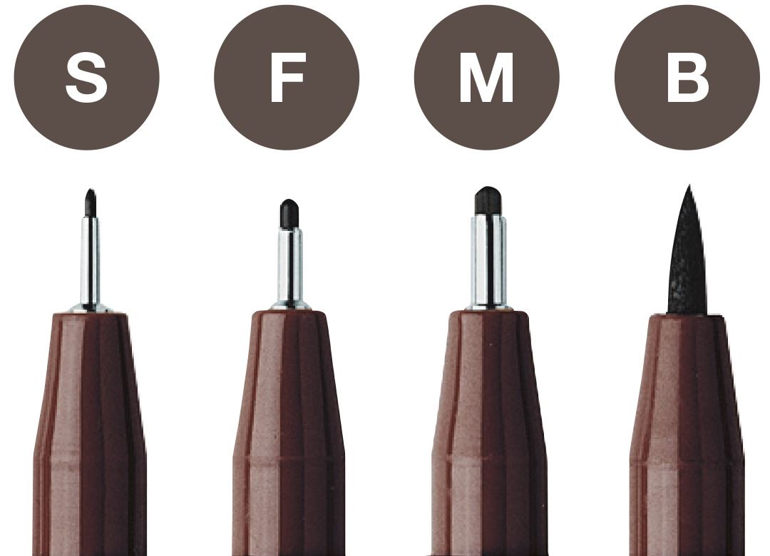 Faber Castell Pitt Pen - Sepia 4-Set