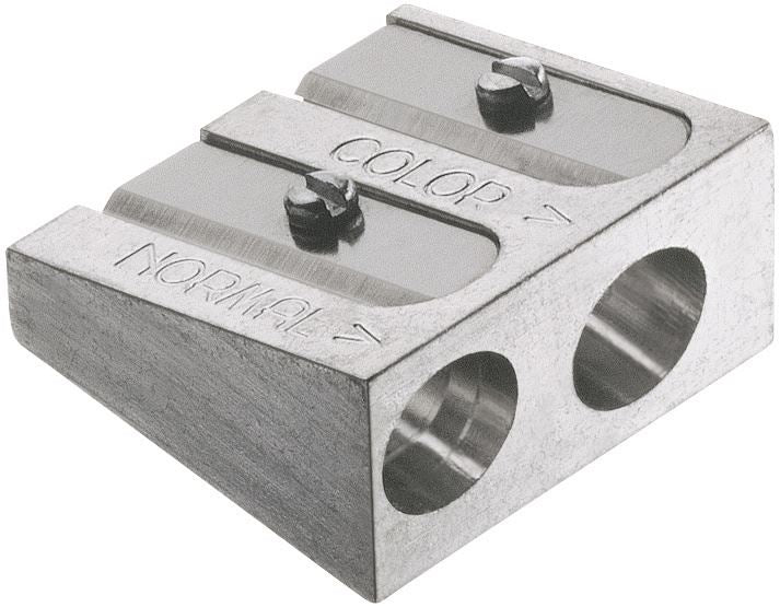 Dual Pencil Metal Sharpener - 2 Hole