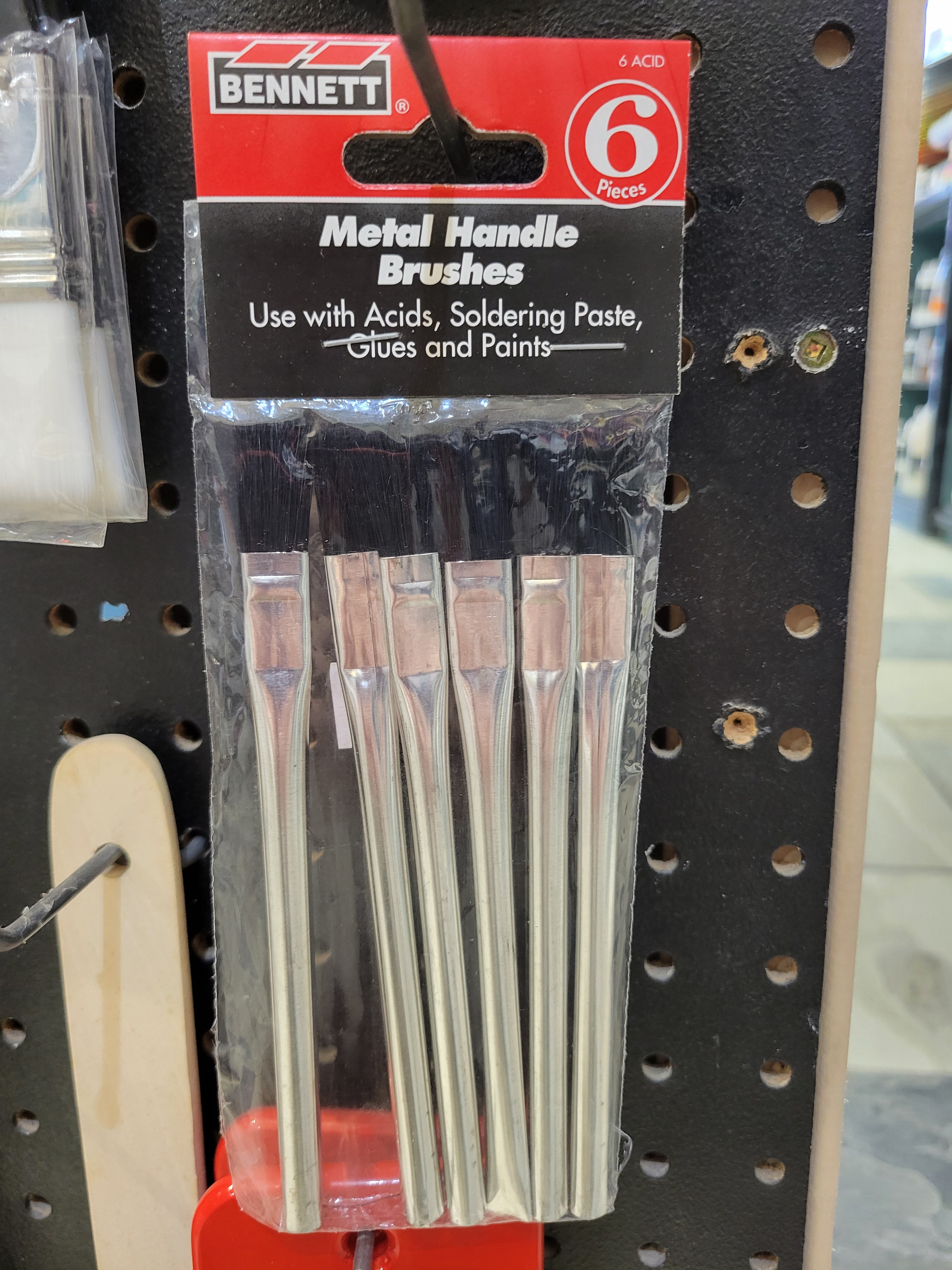 Metal Handled Acid Brushes (6)