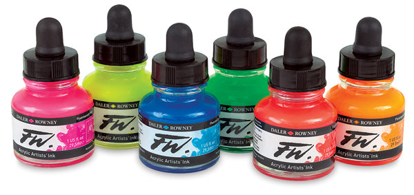 FW Acrylic Inks 6-Sets - Wyndham Art Supplies