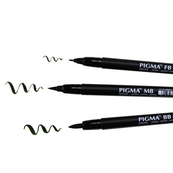 Pigma Professional Brush Pens - Wyndham Art Supplies