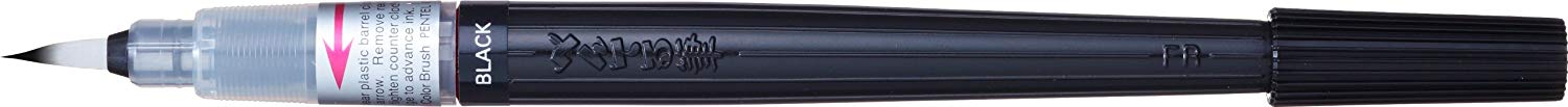 Pentel Colour Brush Black - Wyndham Art Supplies
