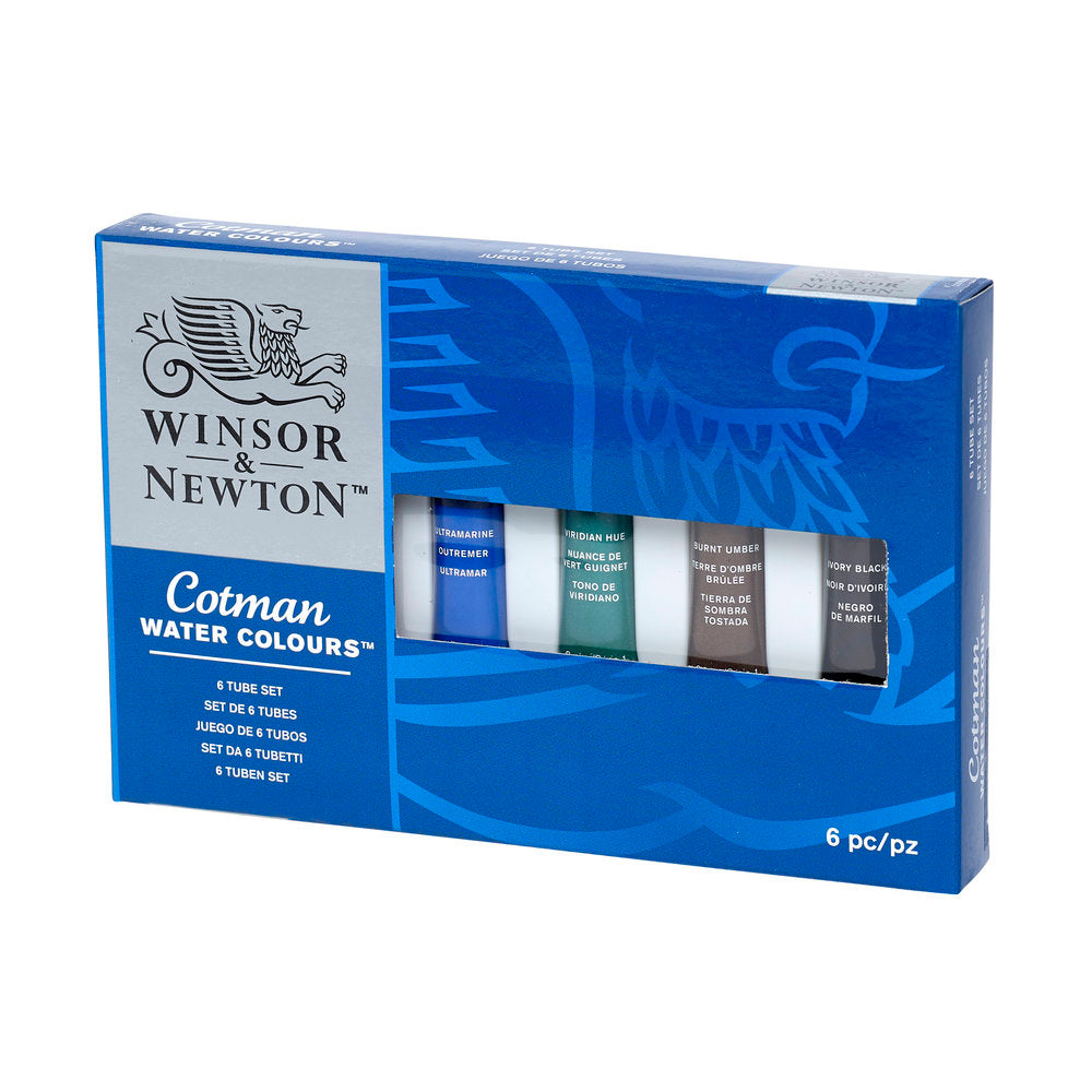 Winsor & Newton Cotman Water Colour Paint Set of 6 8ml Tubes