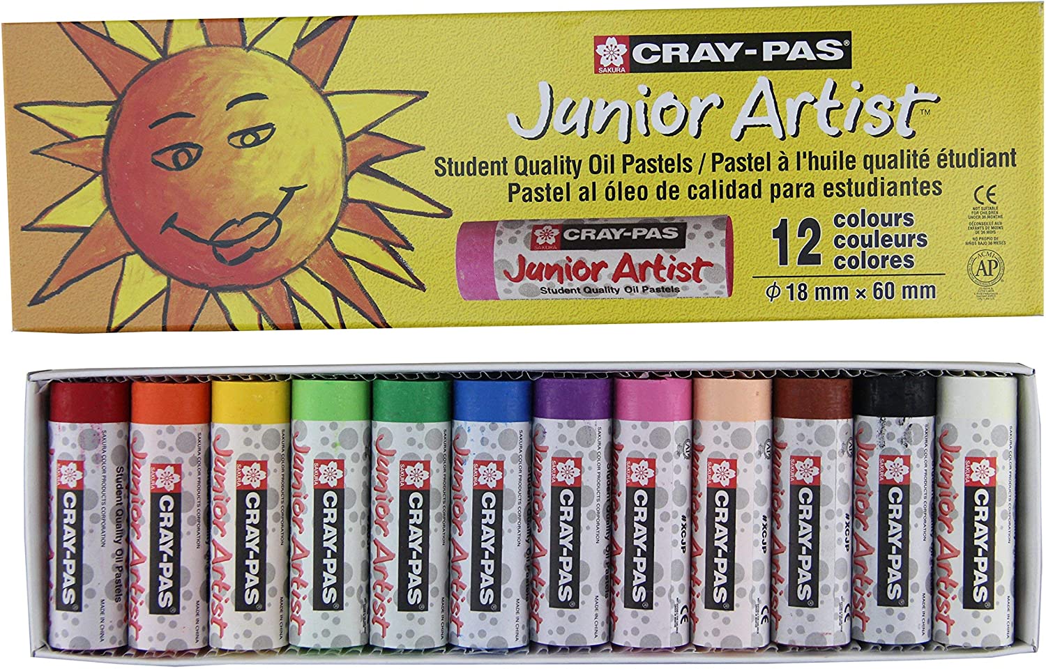 Cray-Pas Chubby Junior Artist Oil Pastels (12)