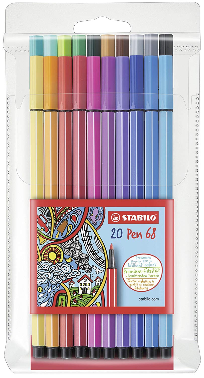 STABILO Stabilotone 54色セット ヴィンテージ ケース付き Stabilo Pen 68 Marker Sets
