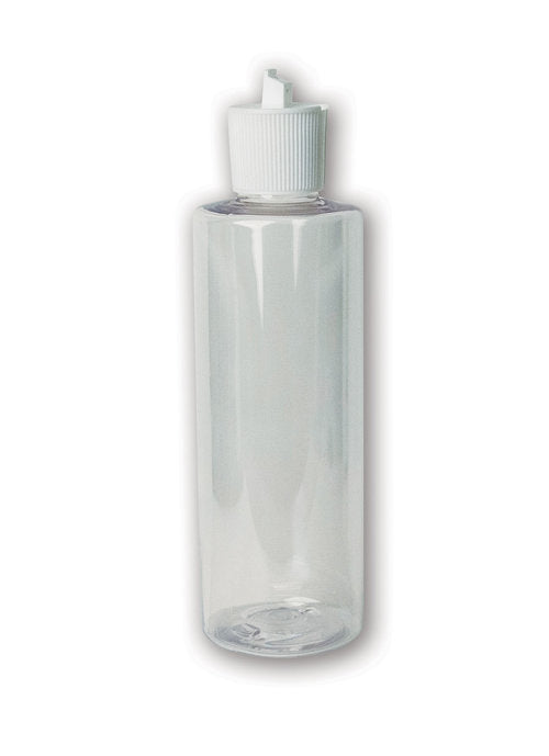 Empty 8oz clear plastic bottle