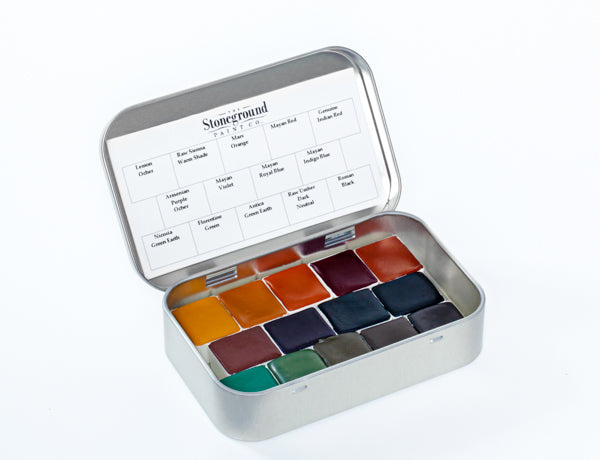 Stoneground Watercolour Paint - Large Earth Palette - 14 colours