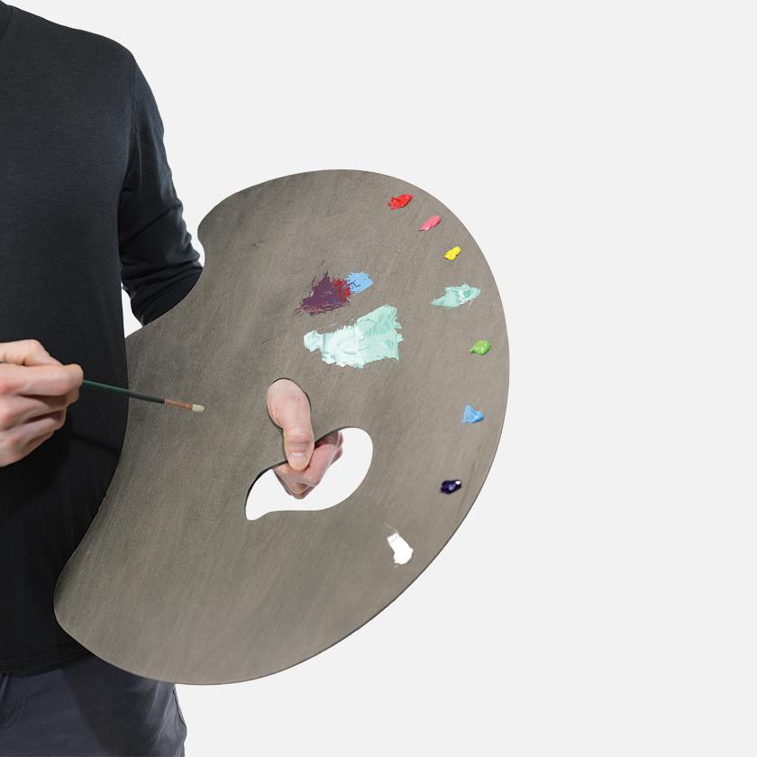 New Wave Grey Grand View Confidant Palette - (held in left hand)
