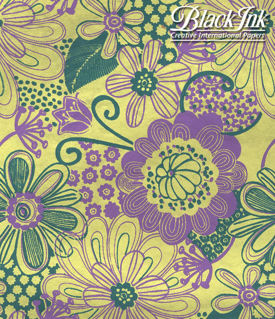 Flower Power - Lavender/Green 21″ x 29″