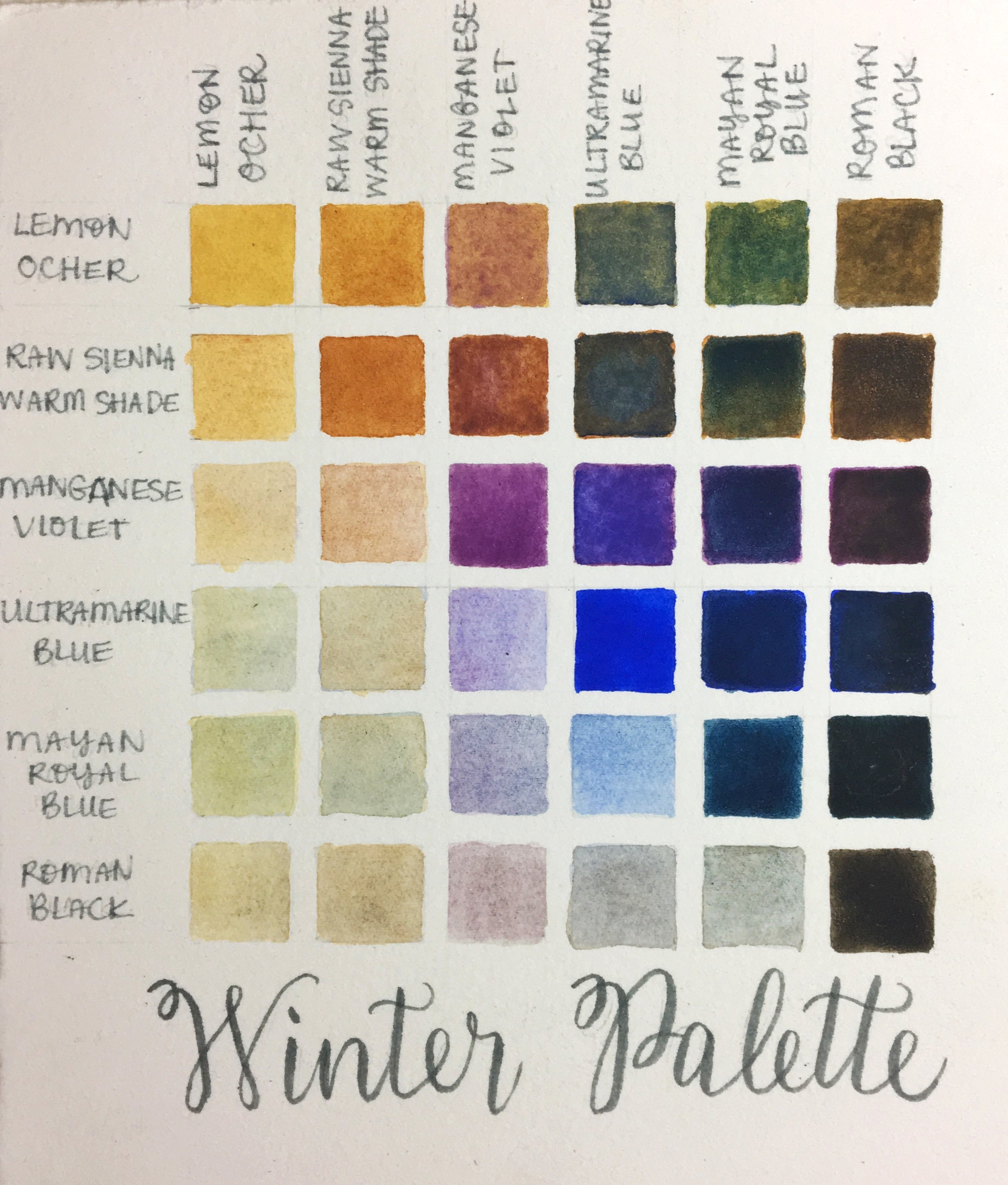Stoneground Watercolour Paint - Winter Palette - 6 colours