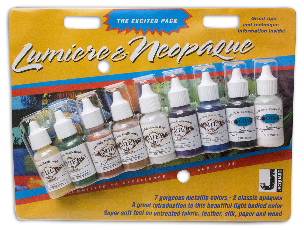 Jacquard Lumiere/Neopaque Exciter Packs - Wyndham Art Supplies