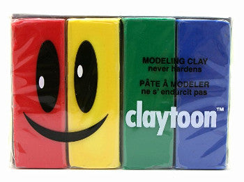 Claytoon Modelling Clay 4 pack - Wyndham Art Supplies