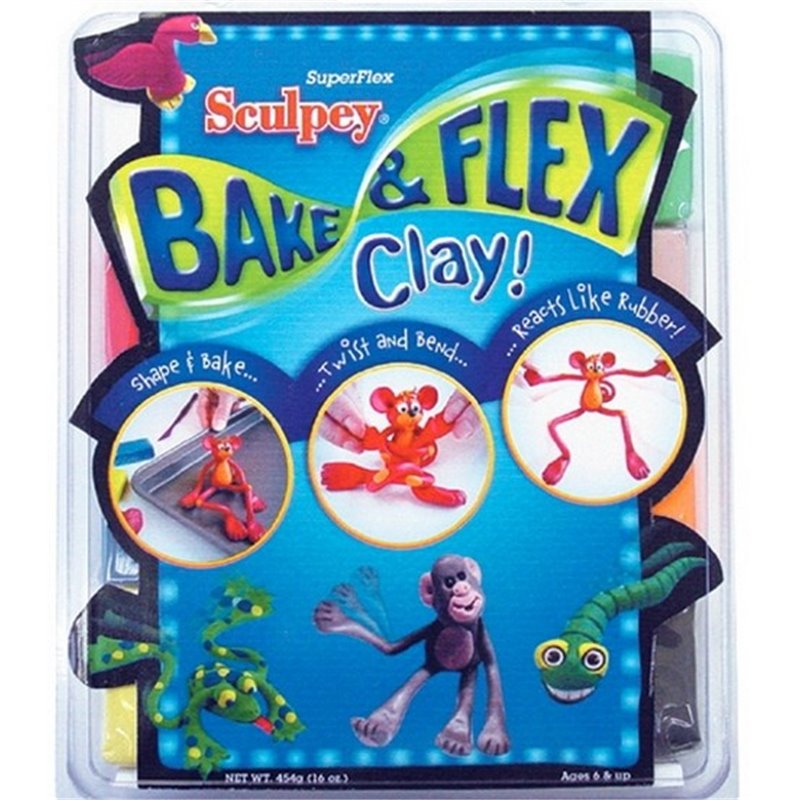 Sculpey Superflex Bake & Bend Set, 8 - 2 oz. bars - Wyndham Art Supplies