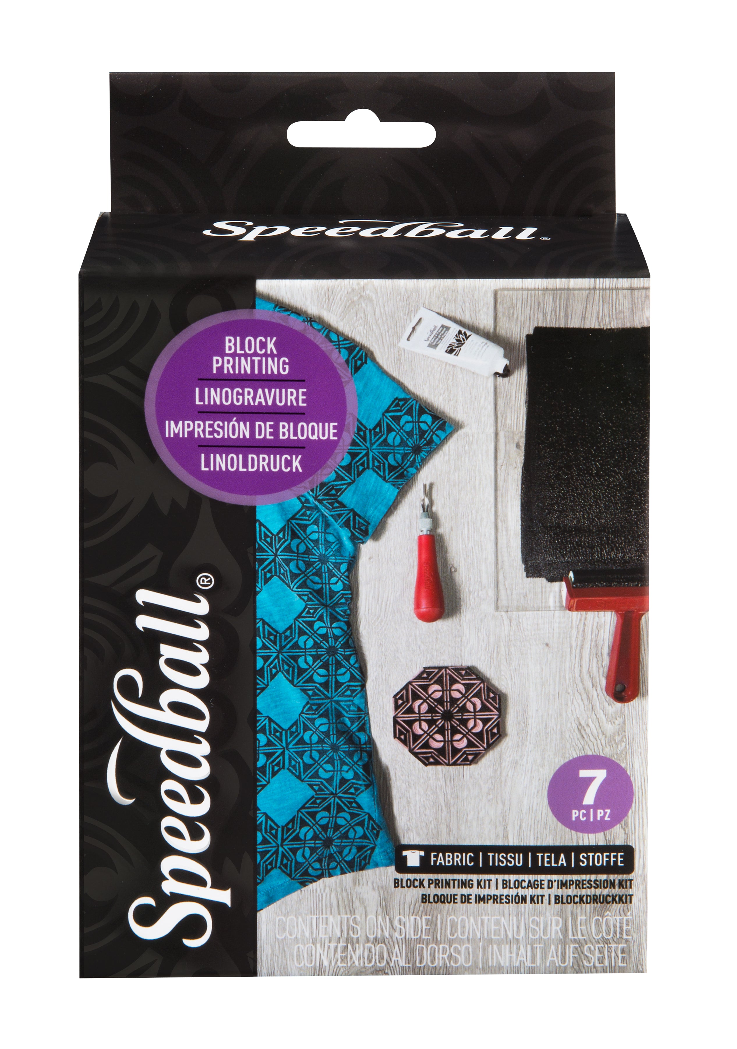 Speedball Block Printing Fabric Starter Kit, 7 Pieces