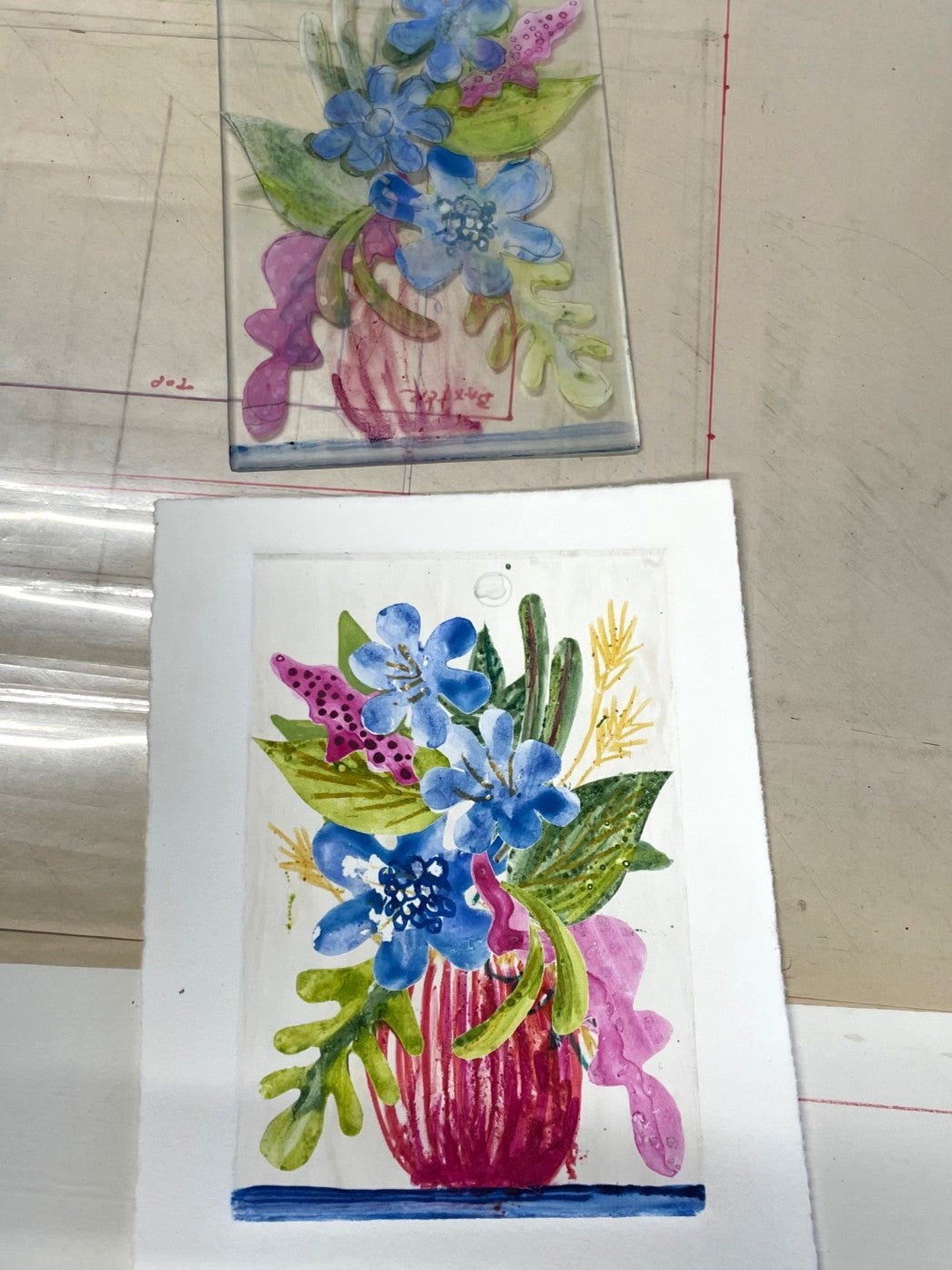 Watercolour Monotype Printmaking