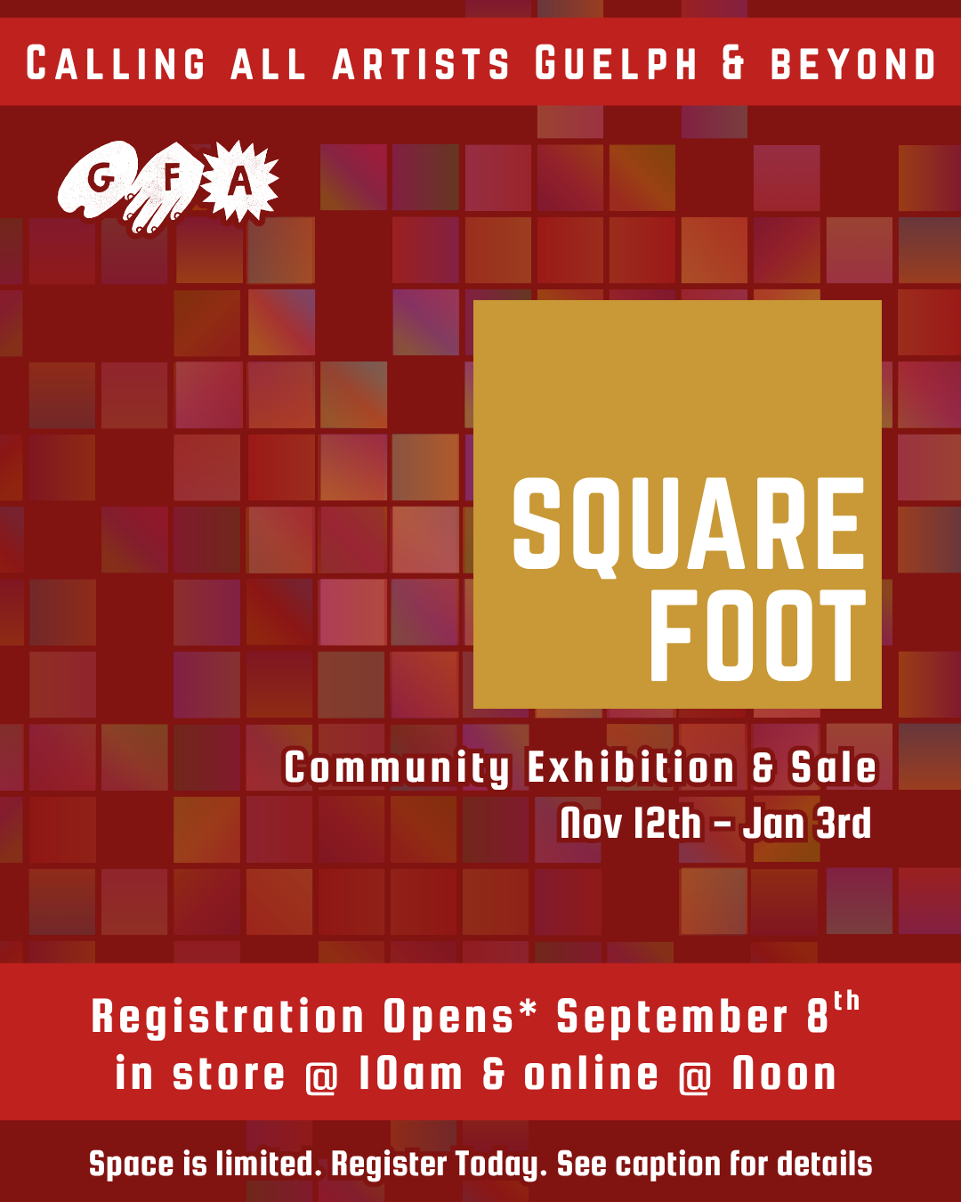 Square Foot Show Registration