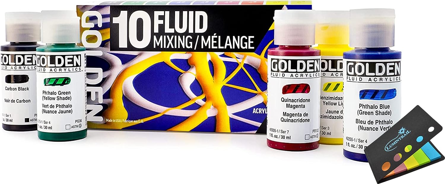 Golden Fluid Mixing Set - 10 x 1oz