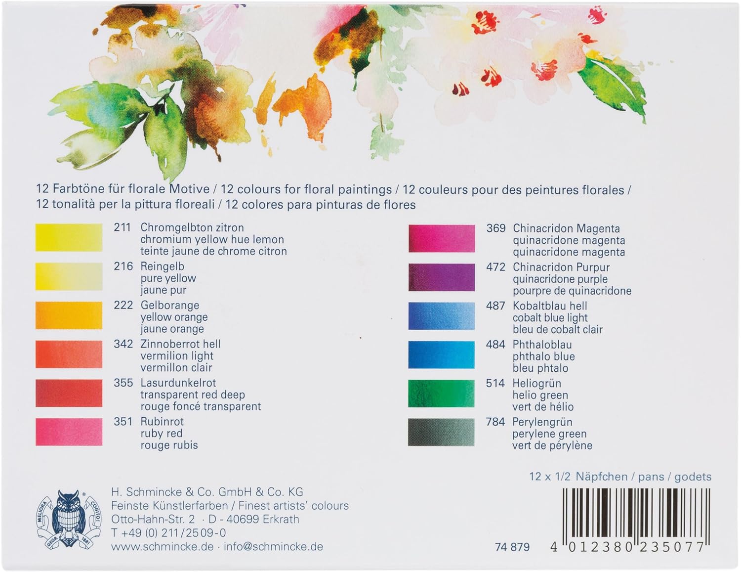 Schmincke Horadam Watercolour Floral Half-Pan Set
