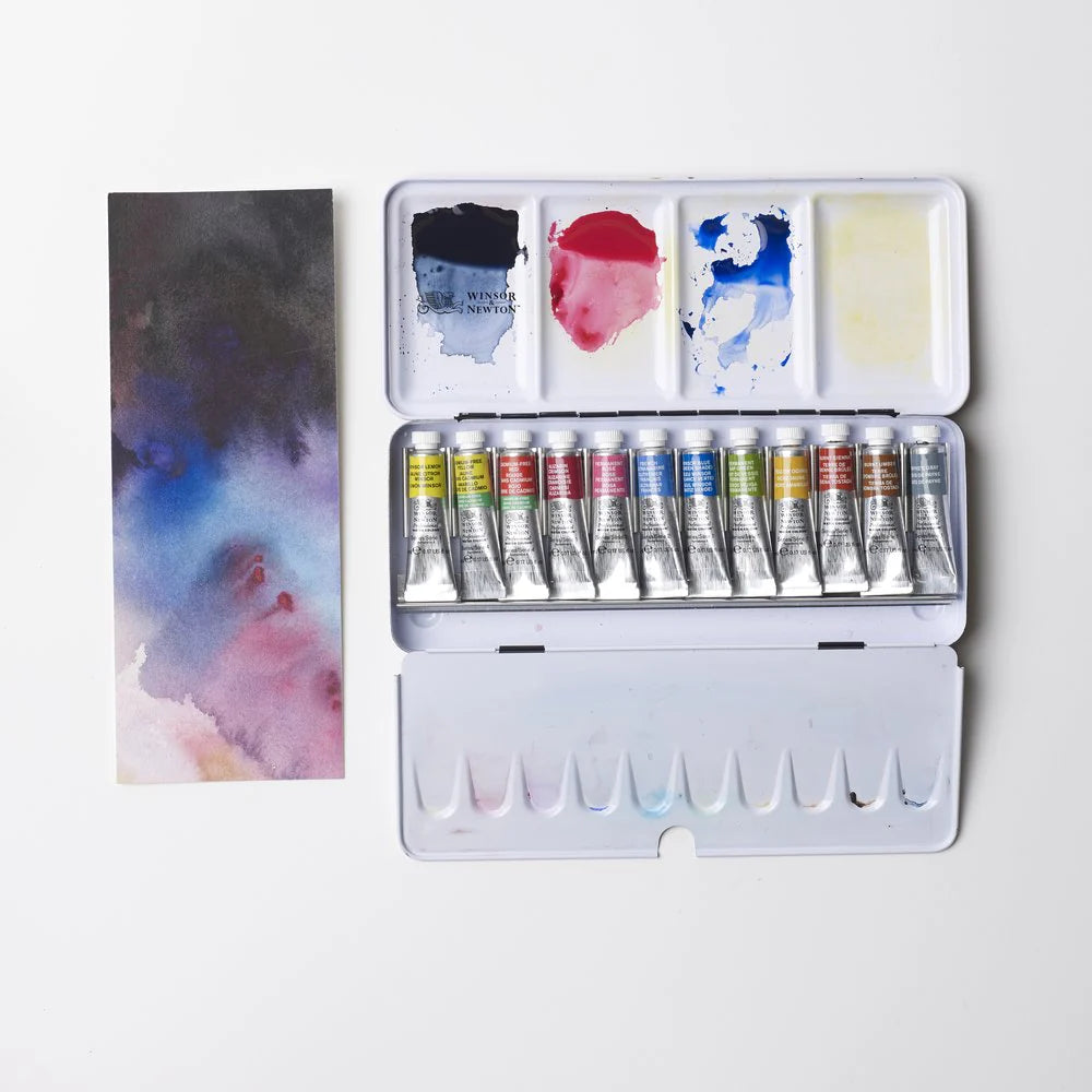 Winsor Newton Professional Watercolour Tube Travel Tin - 12 Tubes