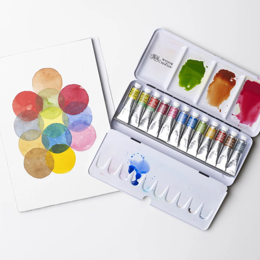 Winsor Newton Professional Watercolour Tube Travel Tin - 12 Tubes