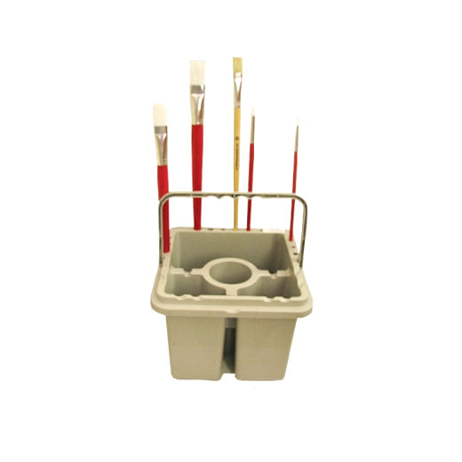Sturdy Plastic Brush Washer Basin With Brush Holding Slots