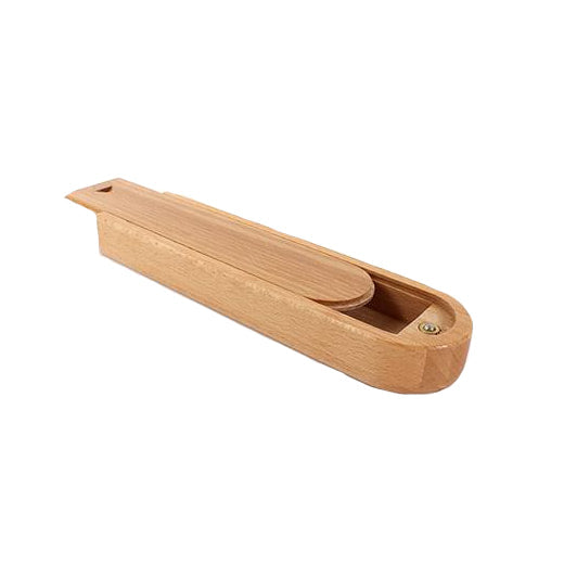 Wooden Pencil Box With Rounded End