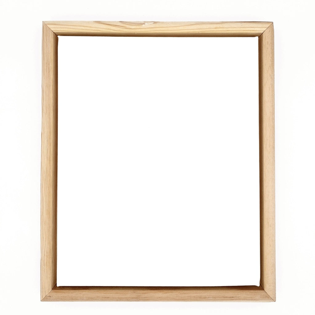 Canvas with Natural Wood Float Frame