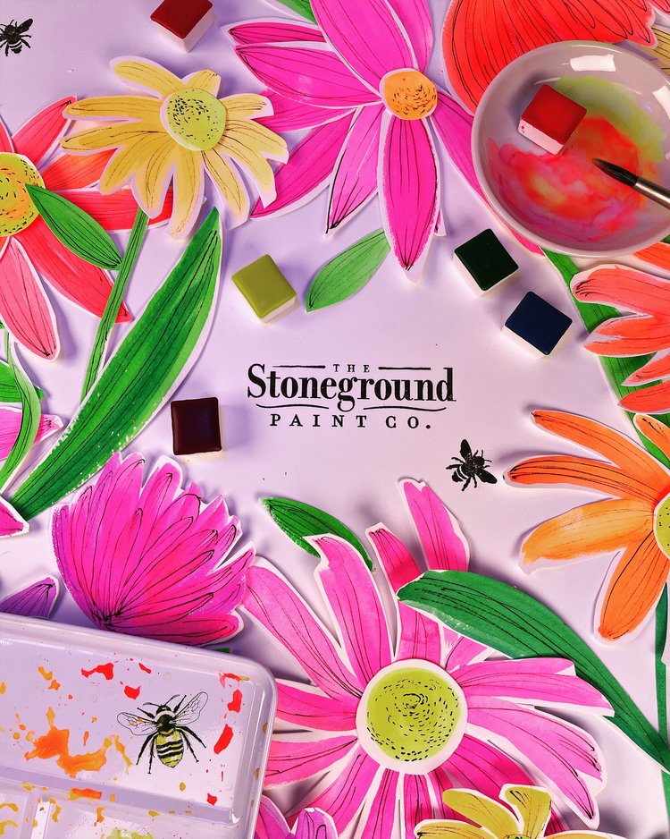 Stoneground Gouache Paint - Go With The Glow - 6 Colours