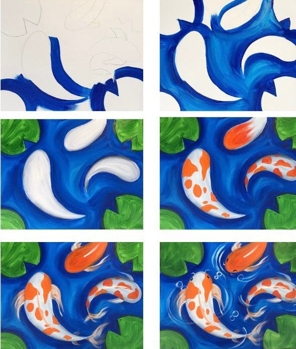 Zen Koi Pond Painting