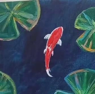 Zen Koi Pond Painting