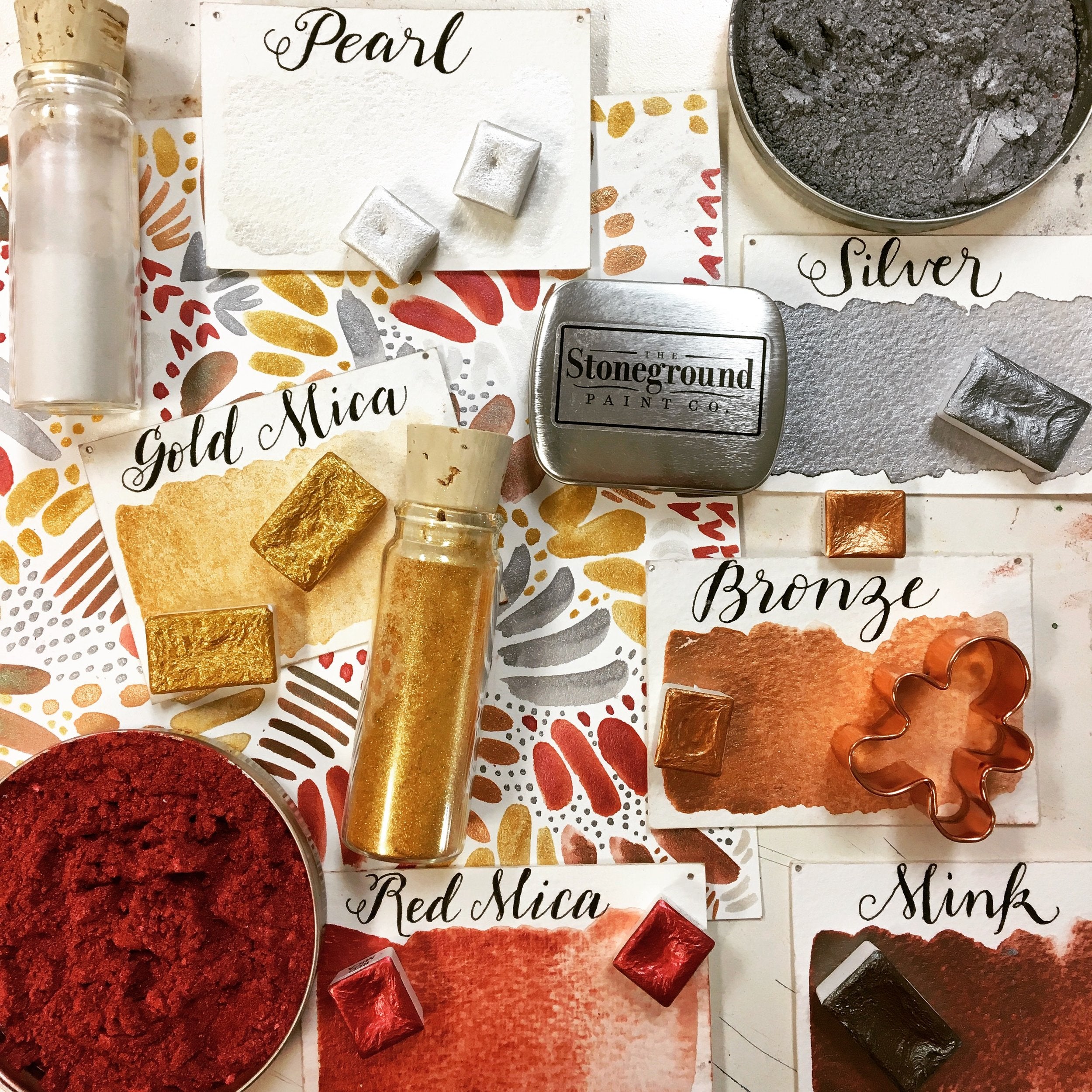 Stoneground Watercolour Paint - Metallic - 6