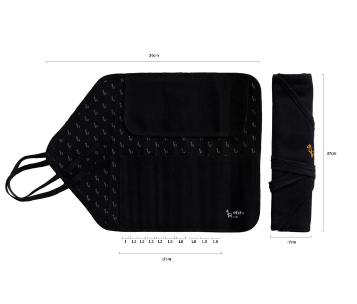 etchr Roll up Brush Pouch