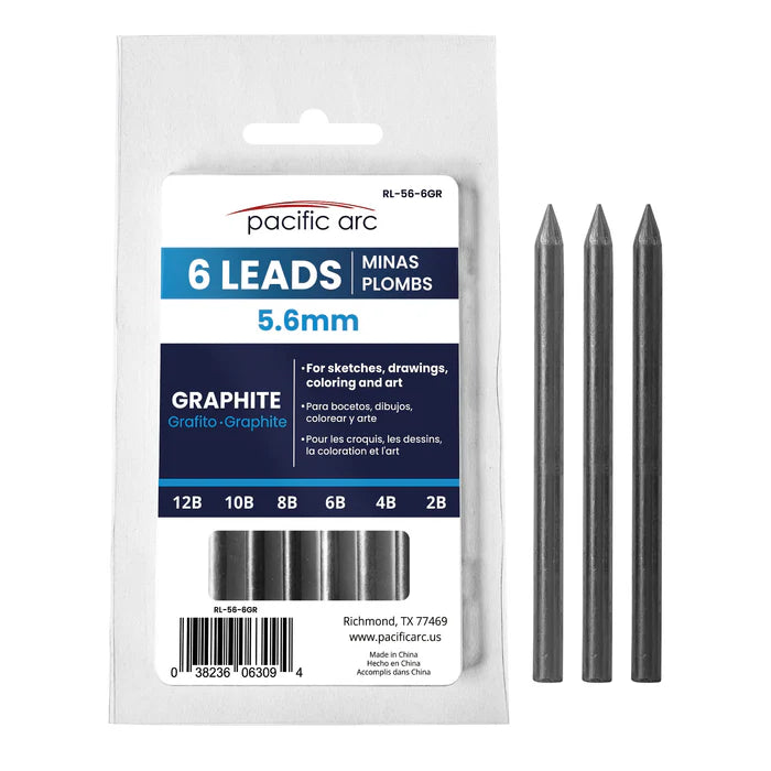 Pacific Arc 5.6mm Lead Holder Refills 6pc Set