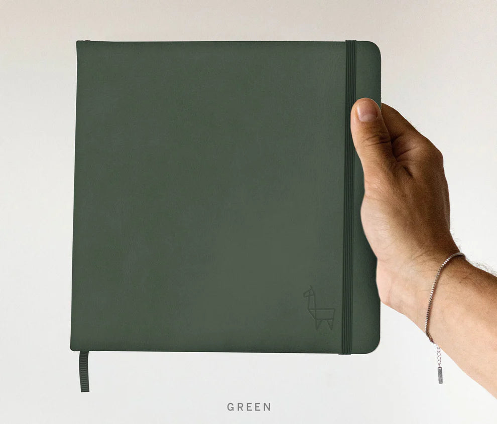 Etchr Perfect Sketchbook 'Llamated' Edition 7" Square - Green