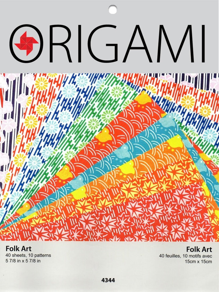 Origami Folk Art Paper Pack 5 7/8" - 40 Sheets/10 Colors