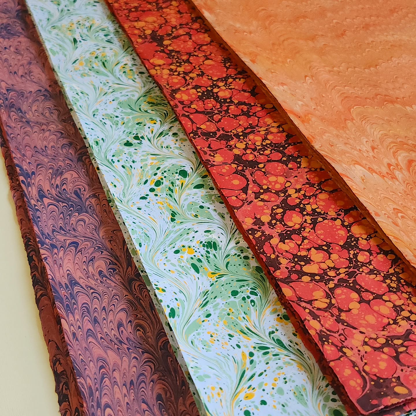 Feuilles Marbled Paper Sheets 20" × 26"