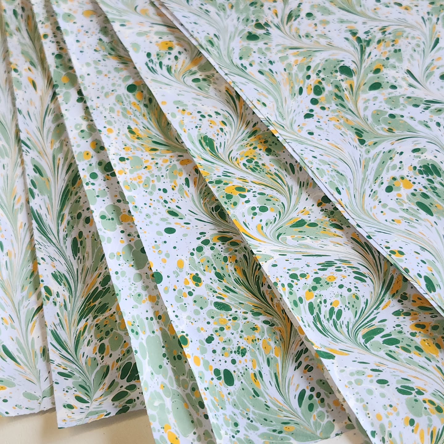Feuilles Marbled Paper Sheets 20" × 26"