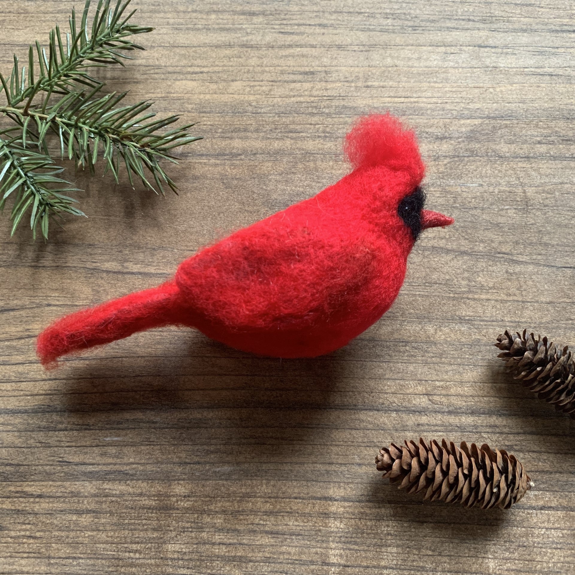 GSA Cardinal Ornament Needle Felting