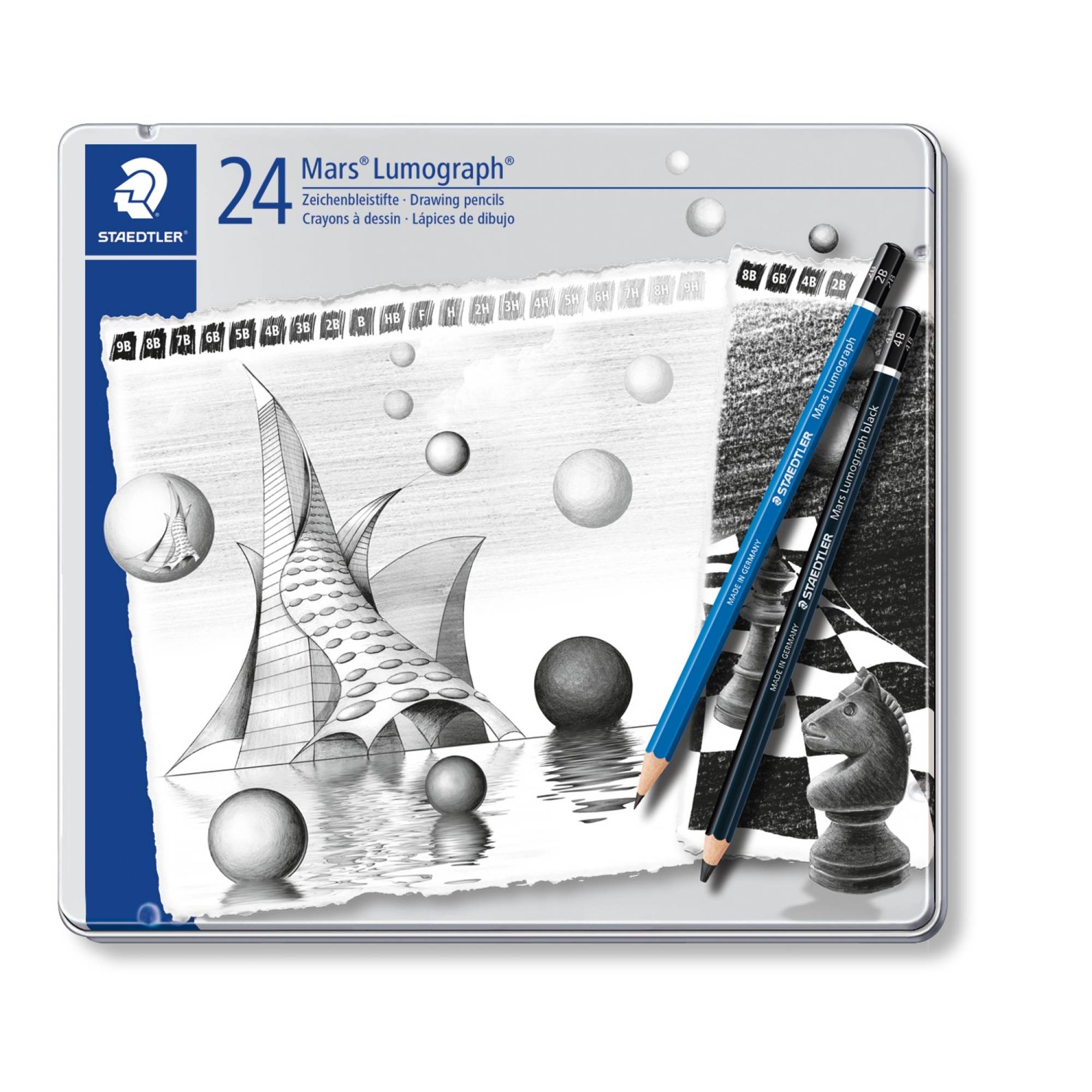 12 STAEDTLER PENCIL SET: 2B, 4B, 6B, 8B – Magnifico Beaux Arts