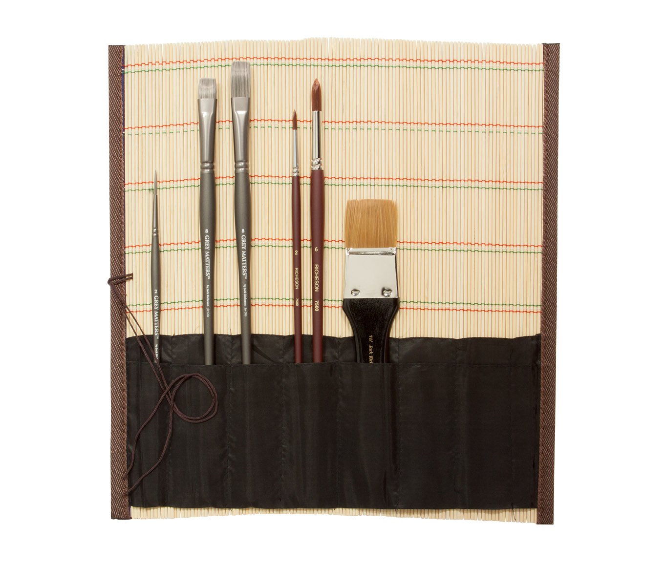 Bamboo Mat Roll-Up Brush Holder