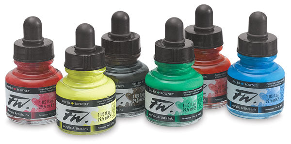 FW Acrylic Inks 6-Sets - Wyndham Art Supplies