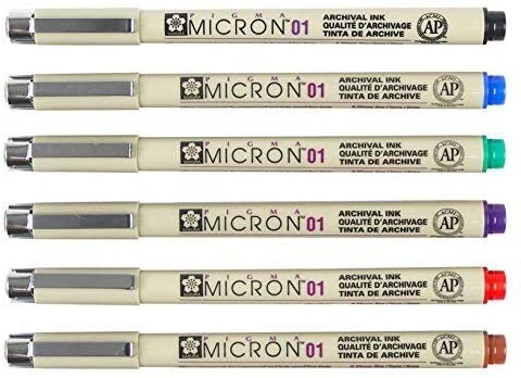 Pigma Micron 6-Colours Set